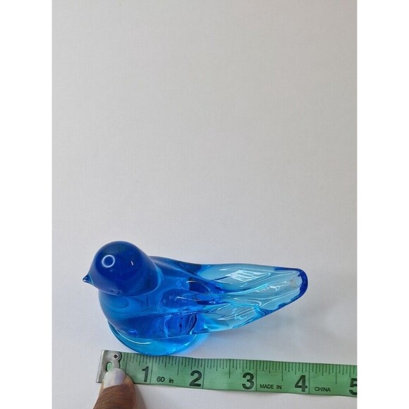 Vintge 1990 Blue Bird Ron Roy Signed Paper Weight Collectible Art Round Base - Picture 8 of 8